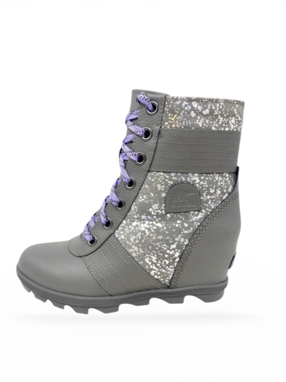 Sorel Lexie Glitter Wedge Lace Up Ankle Boots 3